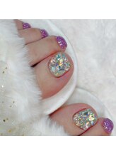 ビューティーエース リネイル(BeautyA×Re:NaiL)/キラキラフットネイル