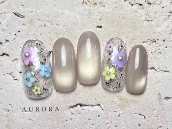 アウロラ 代々木上原(AURORA)/お花春シンプルシールマグネット