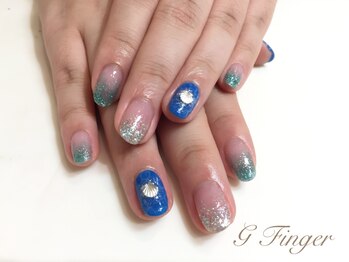 ジー フィンガー 千葉店(G)/キラキラ★サマーネイル