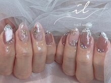 イル 神戸店/マグネット×ミラーアートネイル