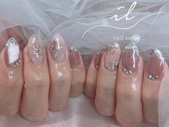 イル 神戸店/マグネット×ミラーアートネイル