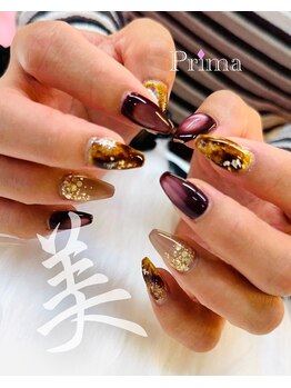 プリマ(Prima)/奥行きマグネット×べっ甲ネイル