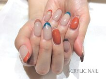 ネイルサロン マリキータ(MARIQUITA)/テラコッタバイカラーフレンチ