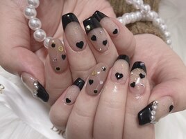 フレンチ/ハートネイル