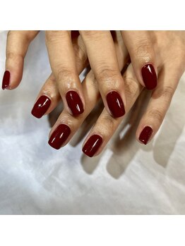 リファインネイル(refinenail)/ボルドーワンカラーネイル