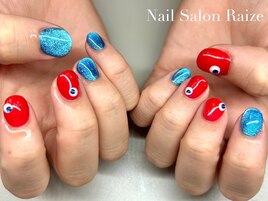 ミャクミャクネイル/万博ネイル