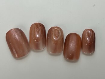 ネイルメゾン 天神店(NAIL MAISON)/もやもやブラウンぷっくり¥7000