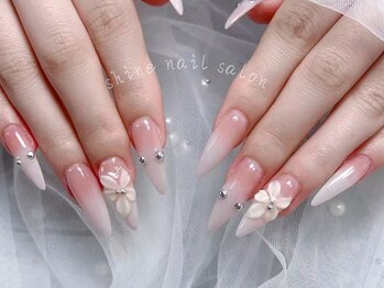 サイナネイル(Shine Nail)/ピンク色・持ち込み・ヒョウ柄