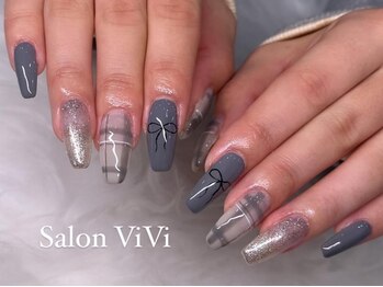 サロン ヴィヴィ(Salon Vivi)の写真/【長さ出し10本アートやり放題コース（チップ）￥7800】綺麗なカーブとフォルム、お好みの長さを実現!!
