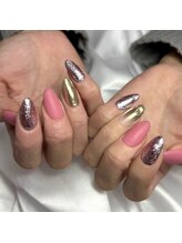 レイネイル 岐阜茜部店(RAY NAIL)/ピンクネイル×足立
