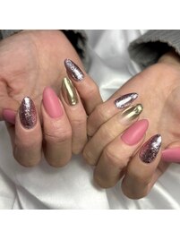 ピンクネイル×足立