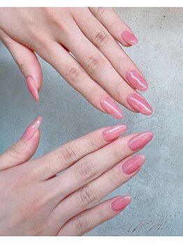 クリーム(Nail Atelier CREAM)/　ちゅるんワンカラー・ピンク