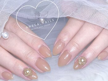 アネラ ネイルズ(Anela_nails)/ワンカラー+パーツ