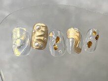 クレモアネイル 浦和店(CLEMORE NAIL)/ゴールド×パール上品ニュアンス