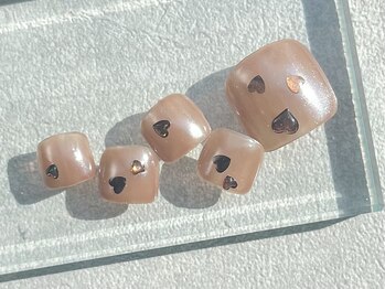 ぷっくりハート散しフット