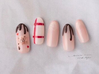 チョコネイル×チェックネイル