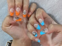 リ イノ ネイル ダツモウ(Re:ino)/サマー個性的フレンチ♪