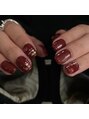 トゥルーネイル アンド アイ 錦糸町店(TRU NAIL & EYE) ボルドーベースのおしゃれな個性派デザイン♪¥7990~