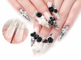 長さだしジェル★レース・薔薇