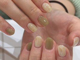 鉛筆チェックネイル