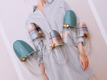 ネイルサロンフォーユー(for u)/チェックフレンチ♪７９８０