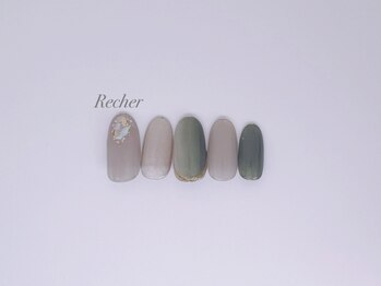 ネイルサロンリシェ 烏丸御池(Recher)/縦グラデのデザイン