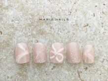マリー ネイルズ いわきラトブ店(MARIE NAILS)/定額5,500円税込 &nbsp;リボン　1127b