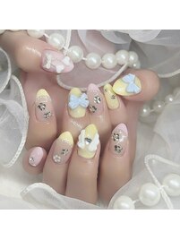 持ち込みデザイン　春ネイル