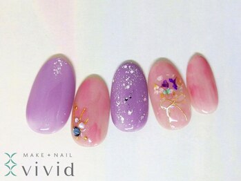 メイクプラスネイル ヴィヴィッド(MAKE+NAIL vivid)/*冬ブライダルネイル*