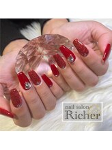 エスフィーネイルサロン リシェル(Esfy nailsalon Richer)/赤ネイル