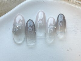 フラワーグラデーションネイル