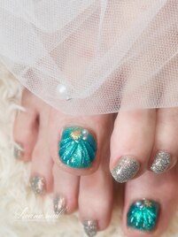 マーメイド フットネイル