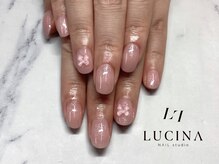 ネイルスタジオ ルキナ(LUCINA)/H-613うるうるリボンネイル