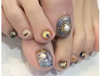 グラマラス アンジェアイ 荻窪店(glamourous ange eye)/ニュアンスフットネイル