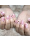 ぷっくりフラワーネイル