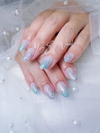 ラメグラデーションネイル