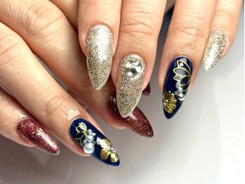 パダアット ヴァラネイル 天神南店(PADA at VALLANAIL)/和柄/振袖/お正月/成人式ネイル