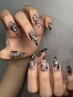 (hand)【チップ長さだし・やり放題】〈SNSで話題〉の猫爪-しっかりデザイン-