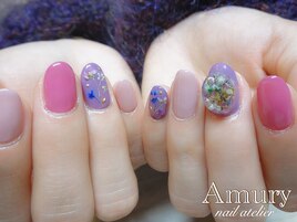 押し花naill２本パーツ1個込み♪