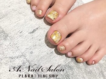 エーネイルサロン プラーカ本店(A-Nail Salon)/　イエローシェルフット