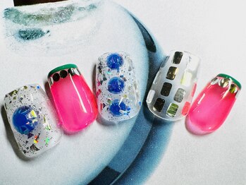 ミラーボールネイル