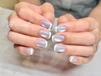 ビーネイル 名古屋志賀本通(B.nail)/バイカラーフレンチ/ニュアンス
