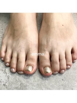 【FOOTワンカラー+親指アート】