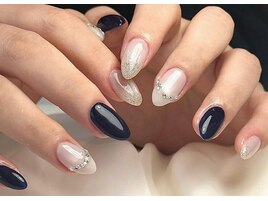 大人上品/ラメグラ/ネイビー