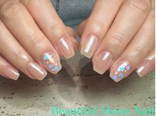 ビューティフルムーン ネイル 本厚木(Beautiful Moon Nail)/ホワイトミラーネイル