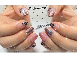 アンティーク秋桜nail