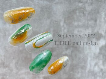 スリー(THREE)/September 2022/nail design