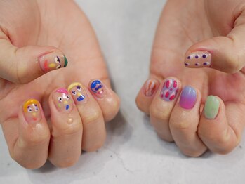 アメリカ風手書きネイル