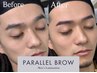 【人気No. 1】パラレルブロウ+WAX脱毛（間引きカット・カット込）¥8,800