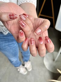 ☆秋のチェックネイル☆